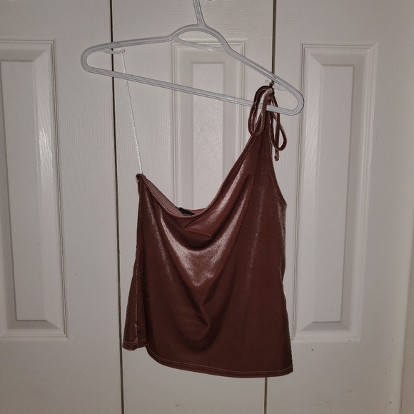 UO Velvet One-Shoulder Cami - Picture 3 of 7